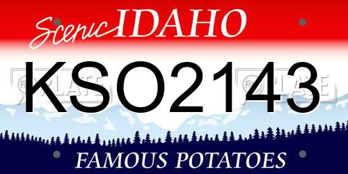 KSO2143 Idaho License Plate