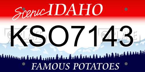 KSO7143 Idaho License Plate