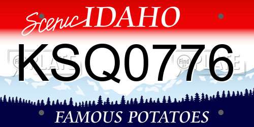 KSQ0776 Idaho License Plate