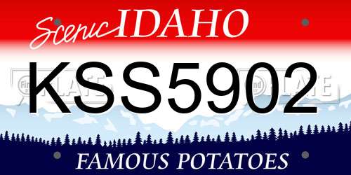 KSS5902 Idaho License Plate