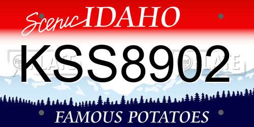 KSS8902 Idaho License Plate