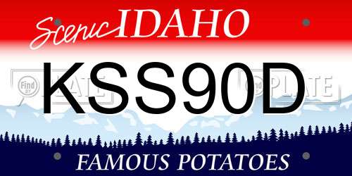 KSS90D Idaho License Plate