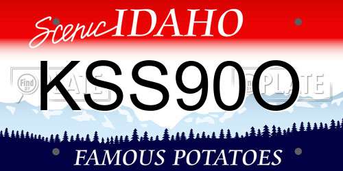 KSS90O Idaho License Plate