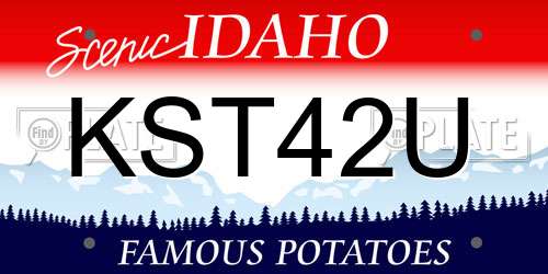 KST42U Idaho License Plate