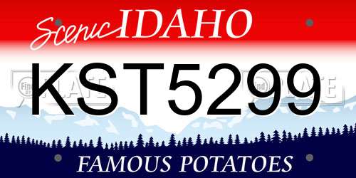 KST5299 Idaho License Plate