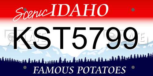 KST5799 Idaho License Plate