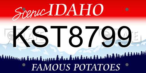KST8799 Idaho License Plate