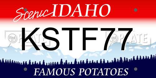 KSTF77 Idaho License Plate