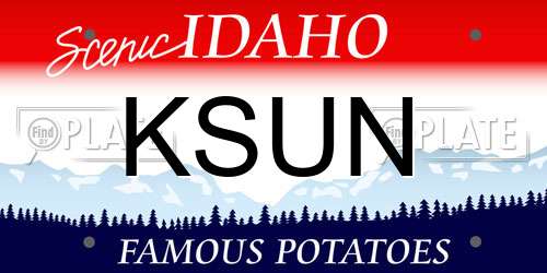 KSUN Idaho License Plate