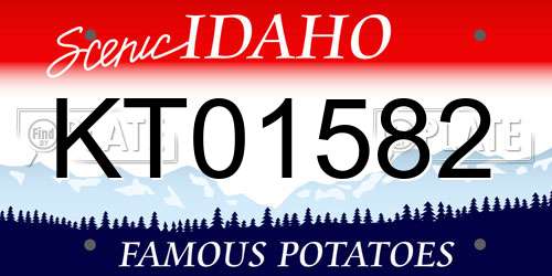 KT01582 Idaho License Plate