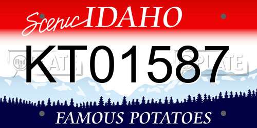 KT01587 Idaho License Plate