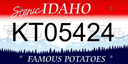 KT05424 Idaho License Plate