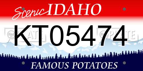 KT05474 Idaho License Plate