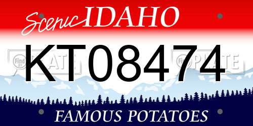 KT08474 Idaho License Plate