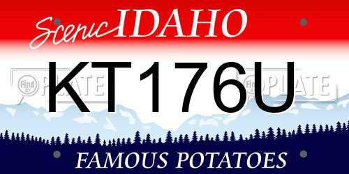 KT176U Idaho License Plate