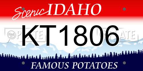 KT1806 Idaho License Plate