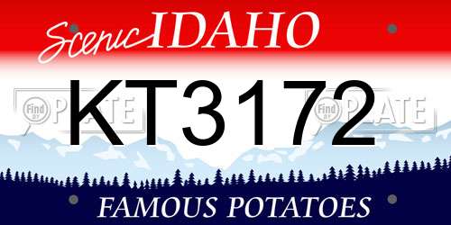 KT3172 Idaho License Plate
