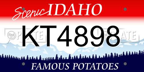 KT4898 Idaho License Plate