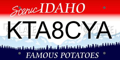 KTA8CYA Idaho License Plate