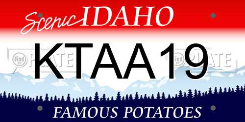 KTAA19 Idaho License Plate