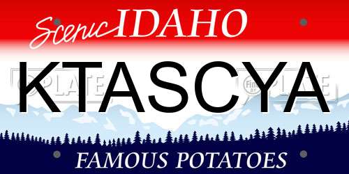 KTASCYA Idaho License Plate
