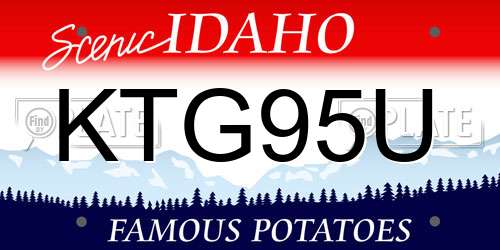 KTG95U Idaho License Plate