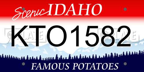 KTO1582 Idaho License Plate