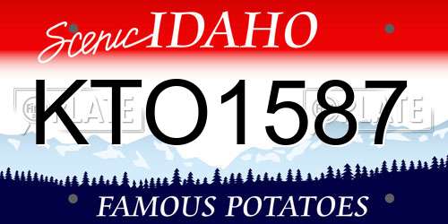 KTO1587 Idaho License Plate