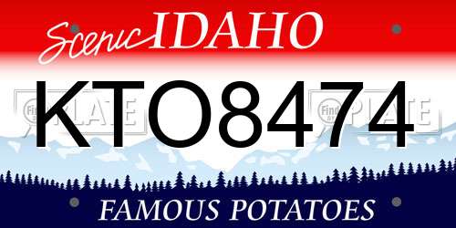 KTO8474 Idaho License Plate