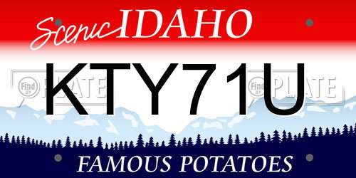 KTY71U Idaho License Plate