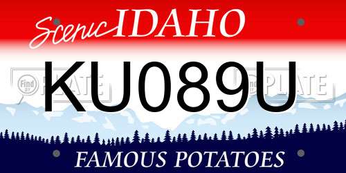 KU089U Idaho License Plate