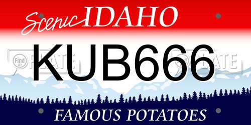 KUB666 Idaho License Plate