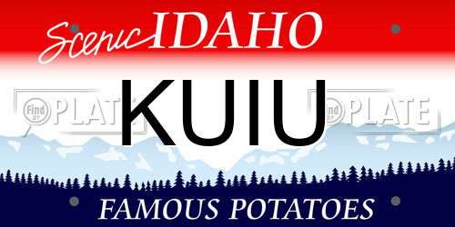 KUIU Idaho License Plate