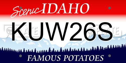 KUW26S Idaho License Plate