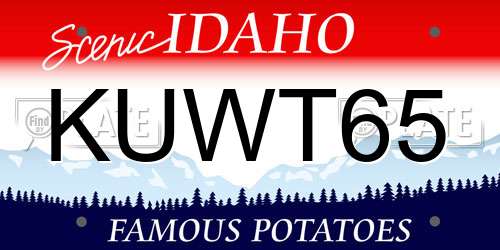 KUWT65 Idaho License Plate