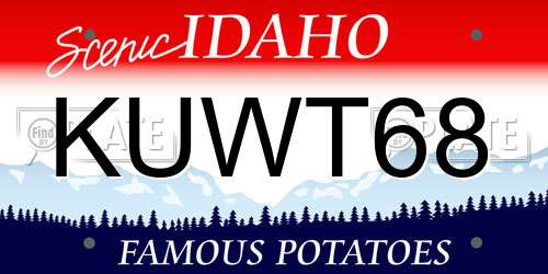 KUWT68 Idaho License Plate