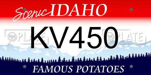 KV450 Idaho License Plate