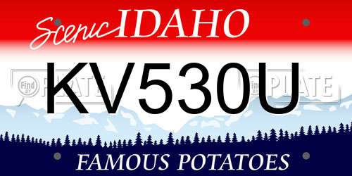 KV530U Idaho License Plate