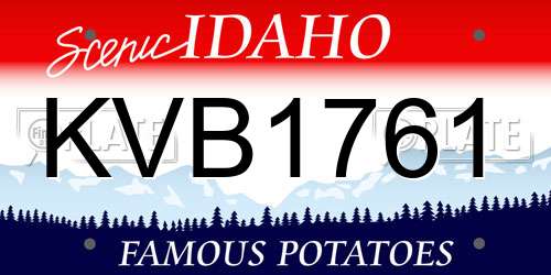 KVB1761 Idaho License Plate