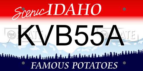 KVB55A Idaho License Plate