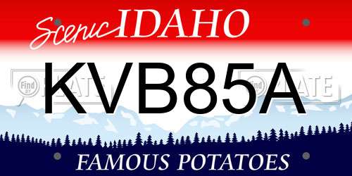 KVB85A Idaho License Plate