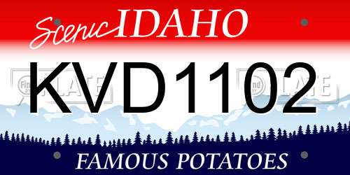 KVD1102 Idaho License Plate