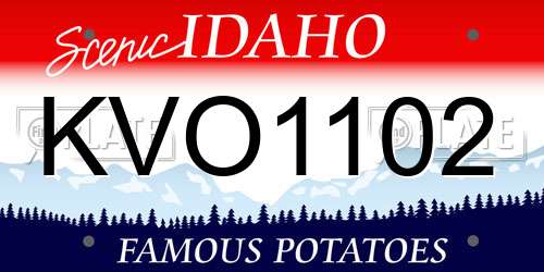 KVO1102 Idaho License Plate