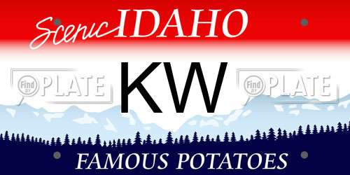 KW Idaho License Plate