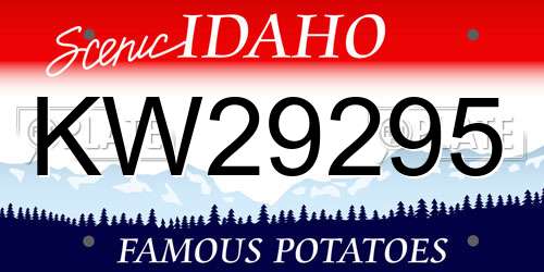 KW29295 Idaho License Plate