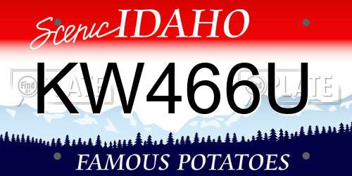 KW466U Idaho License Plate
