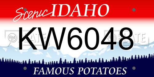 KW6048 Idaho License Plate