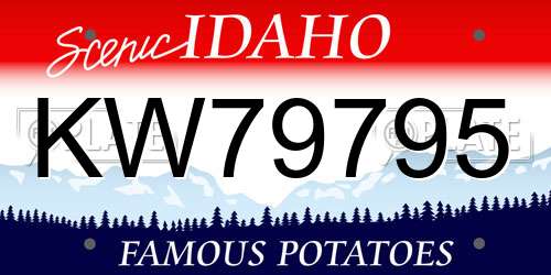 KW79795 Idaho License Plate