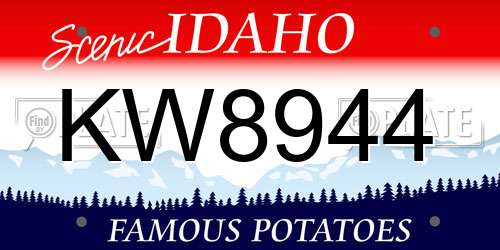 KW8944 Idaho License Plate