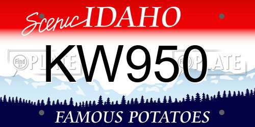 KW950 Idaho License Plate